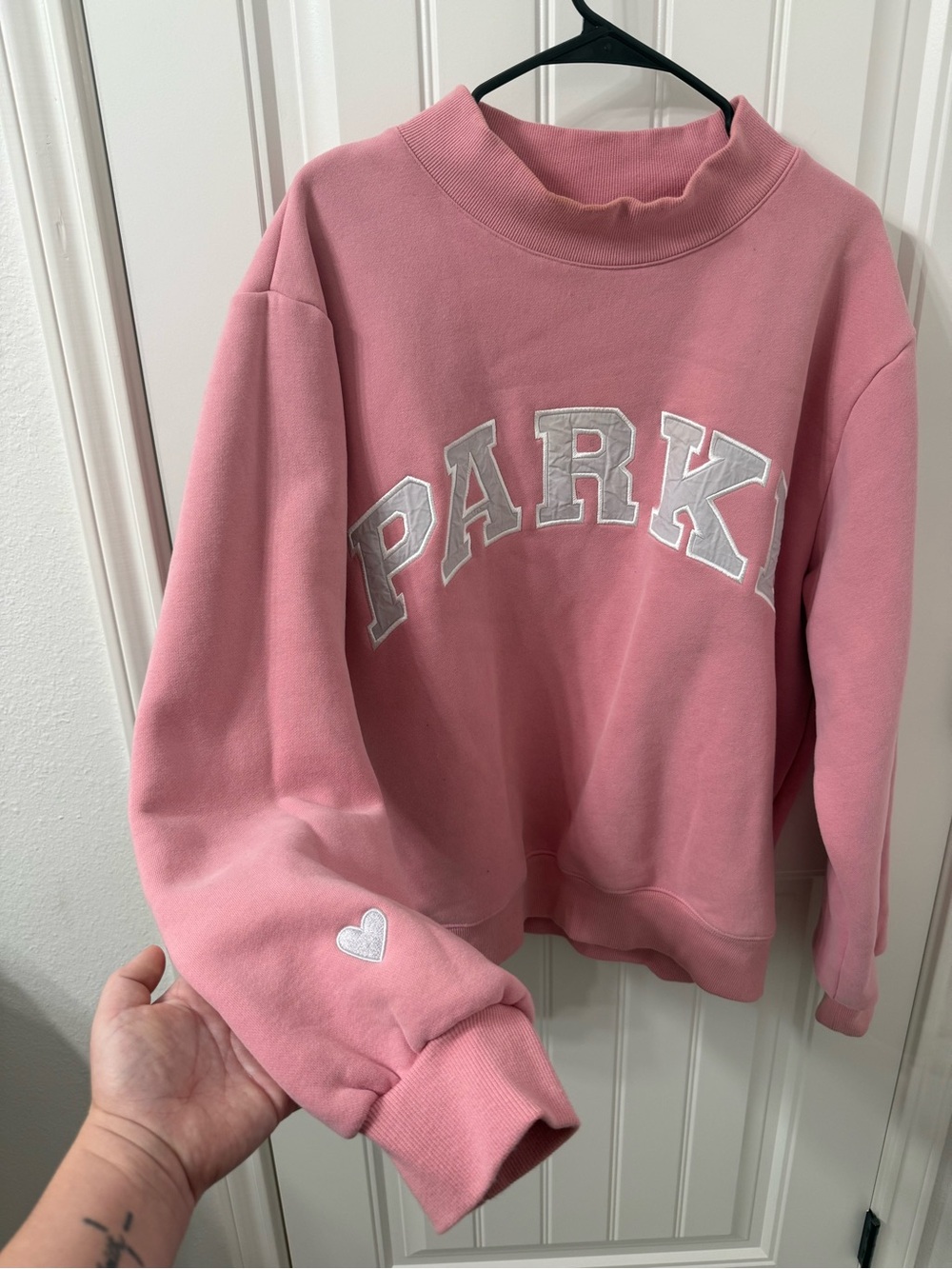 Parke Valentines blush and lavender mockneck L/XL limited edition